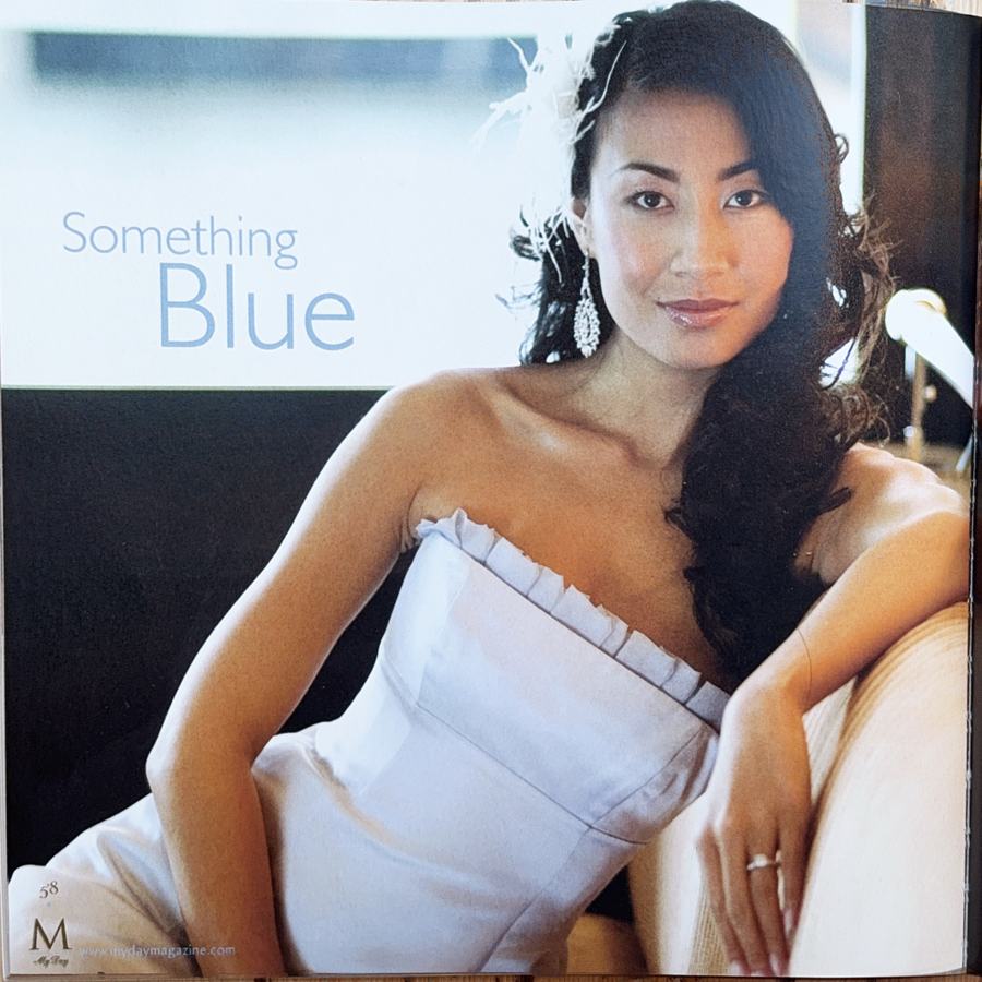 Something Blue bridal editorial — hair and makeup by Kim Steele