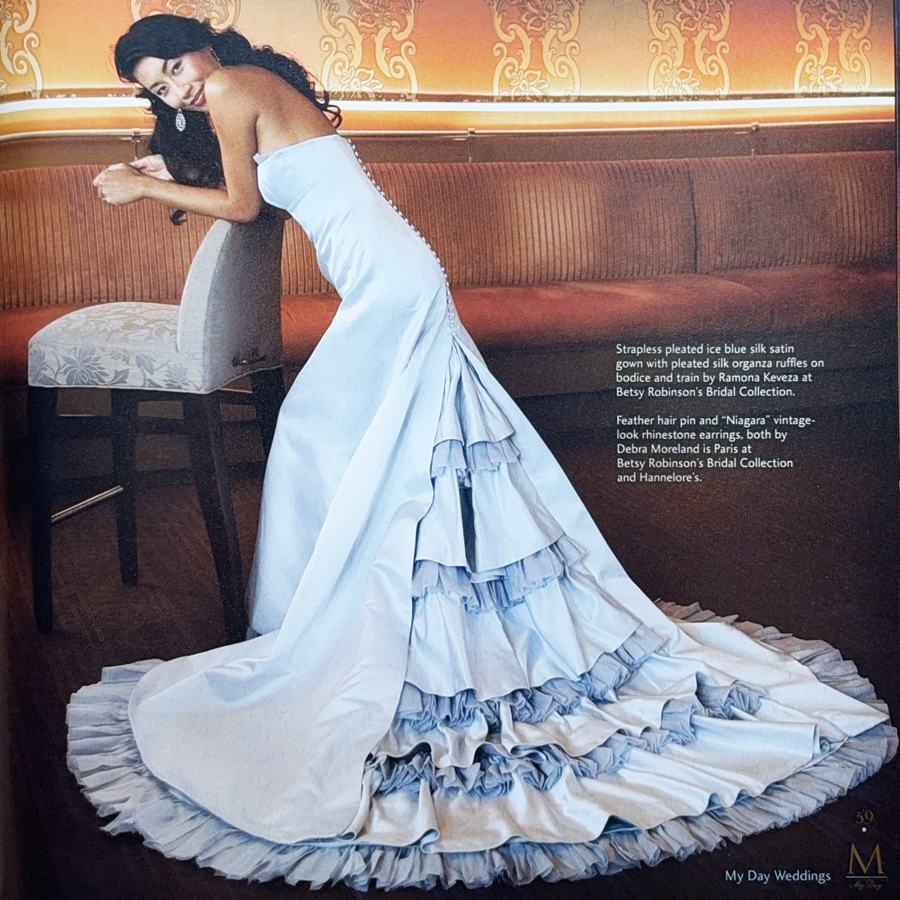Bridal gown editorial — hair and makeup by Kim Steele