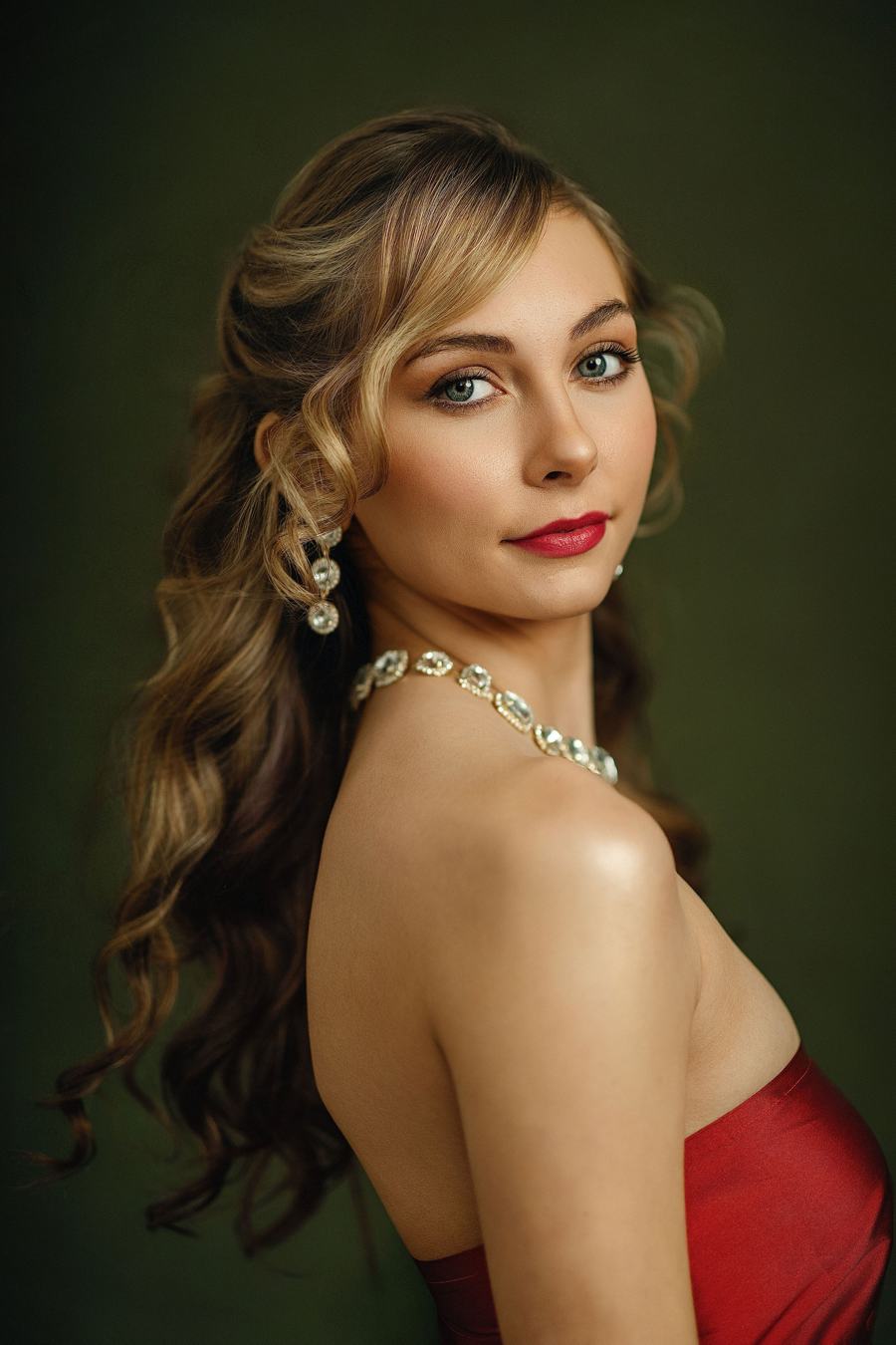 Old-Hollywood waves portrait — hair and makeup by Kim Steele